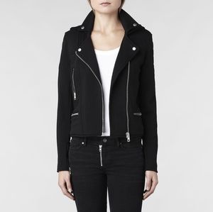 All Saints Amelie Biker Jacket Moto Sweatshirt